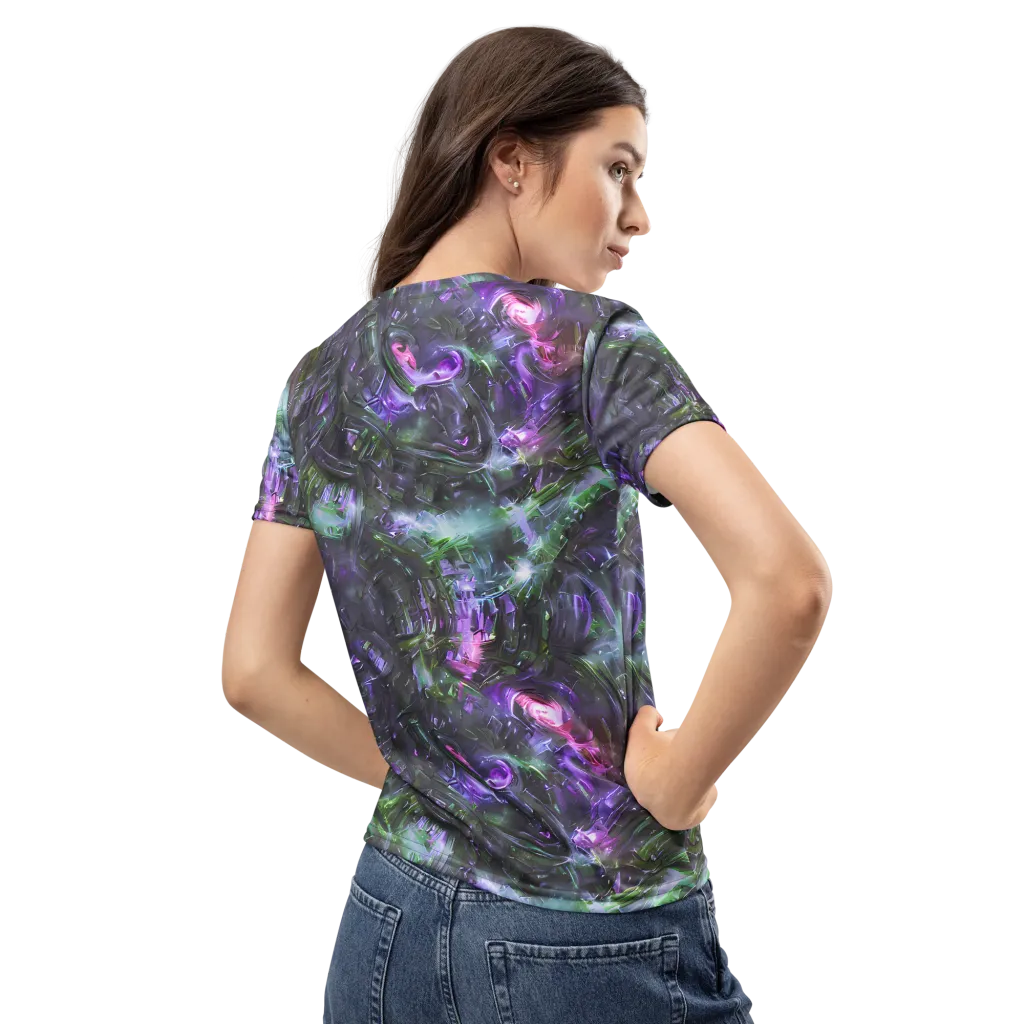 Nocturne Vortex on Women's Crew Neck T-Shirt — Back