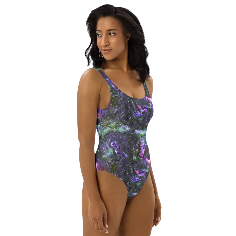 Nocturne Vortex on One-Piece Swimsuit — Right