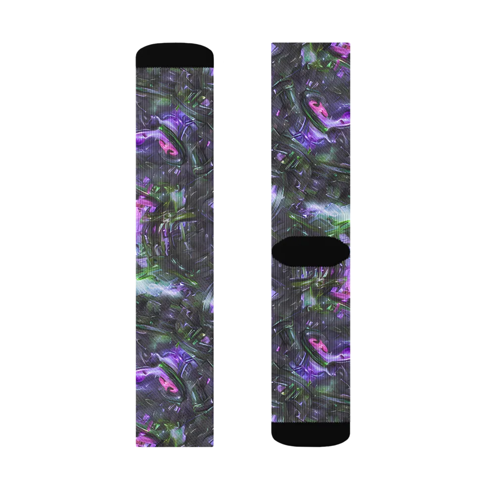 Nocturne Vortex on Socks — Left Sock