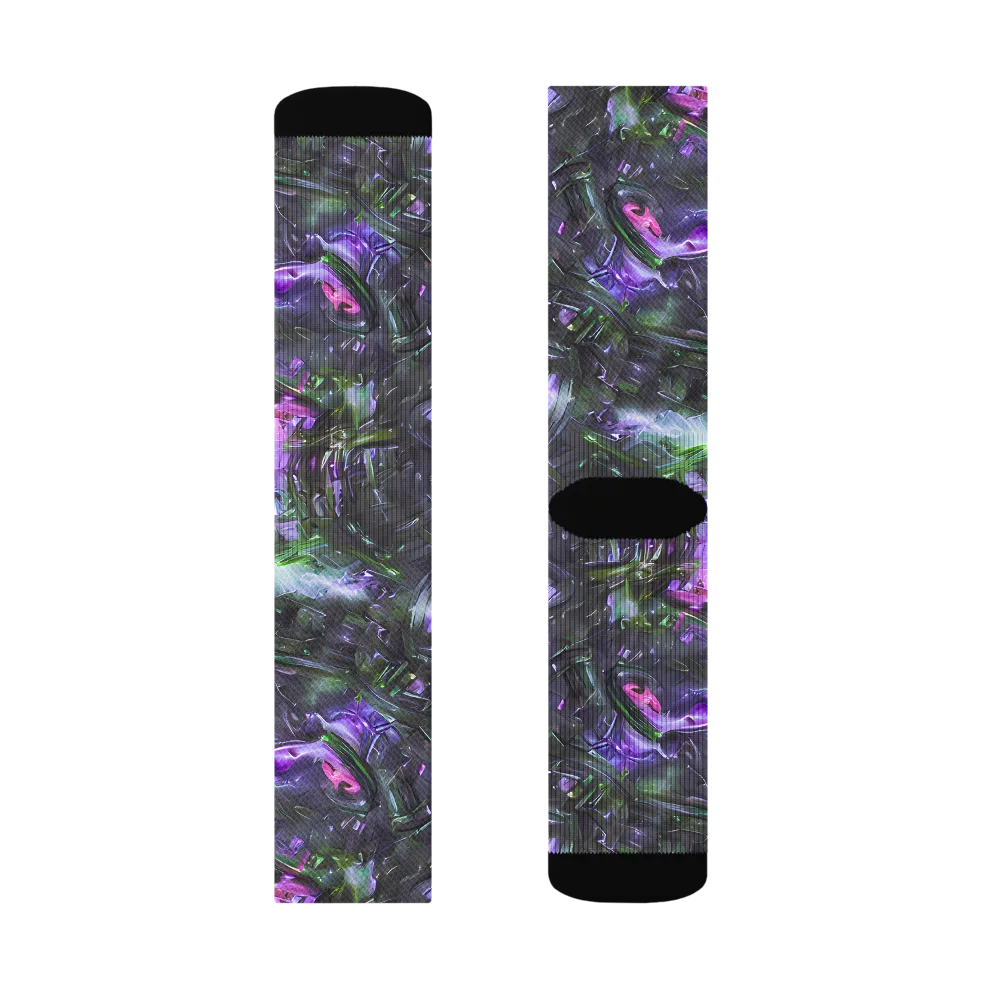 Nocturne Vortex on Socks — Right Sock