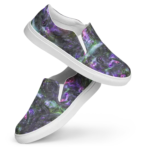 Nocturne Vortex on a Women's Slip-On Canvas Shoes
