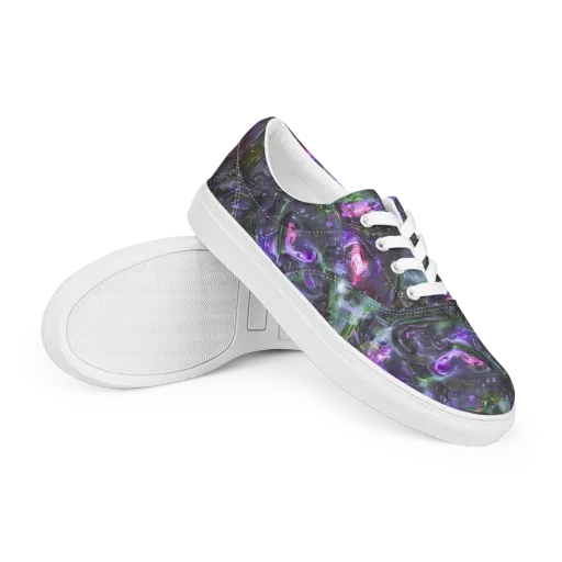 Nocturne Vortex on a Men's Lace-Up Canvas Shoes