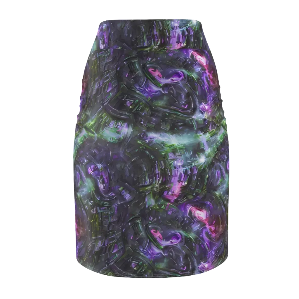 Nocturne Vortex on Pencil Skirt — Back
