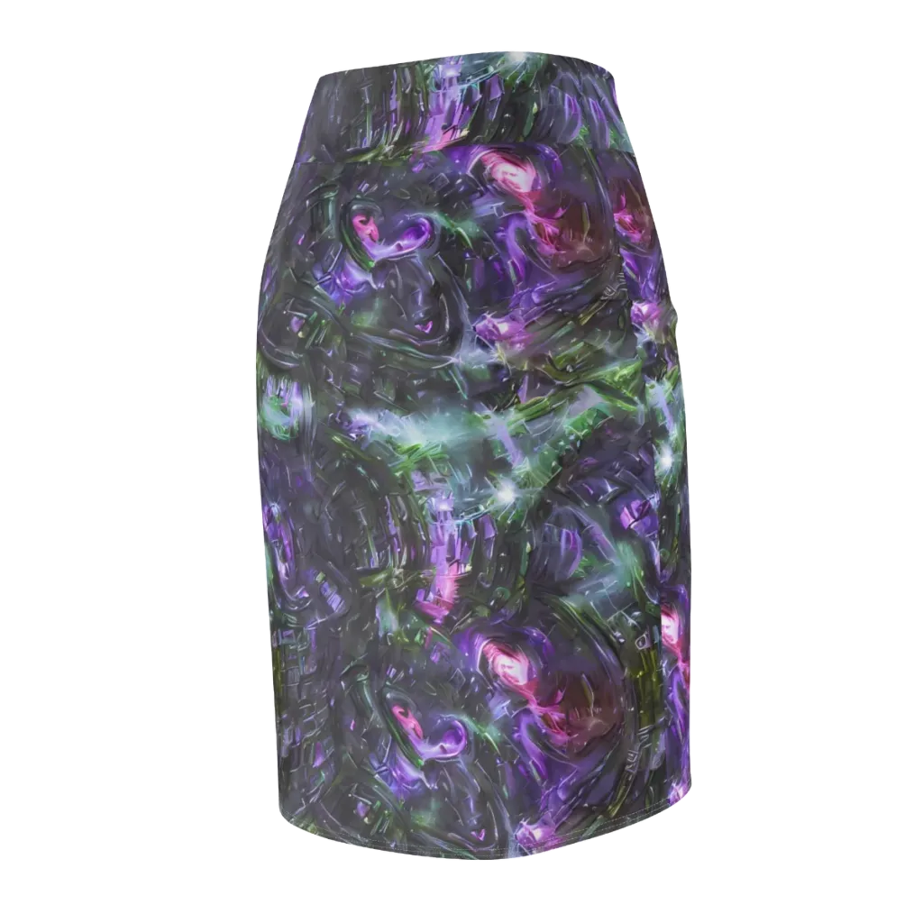 Nocturne Vortex on Pencil Skirt — Back Side