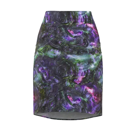 Nocturne Vortex on a Pencil Skirt