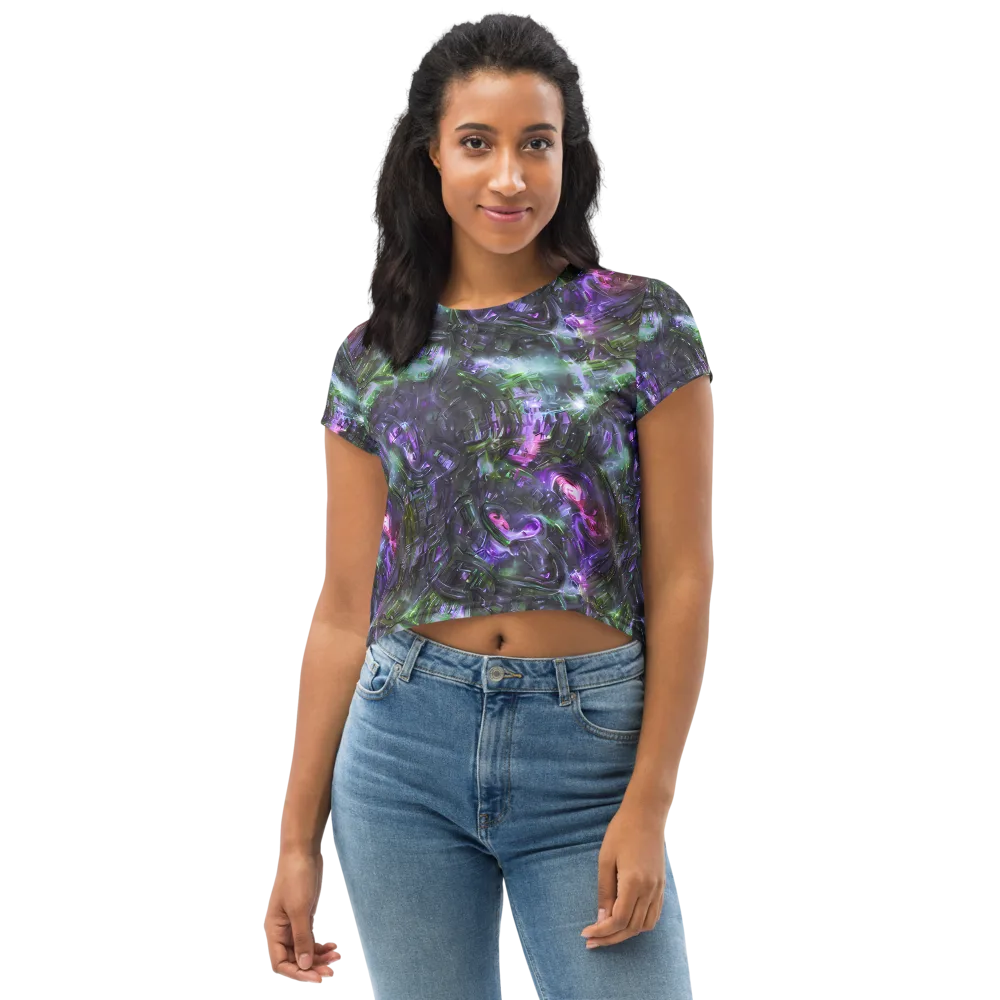 Nocturne Vortex on Crop Tee — Front