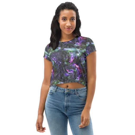 Nocturne Vortex on a Crop Tee