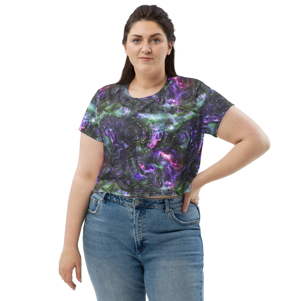 Nocturne Vortex on Crop Tee — Front