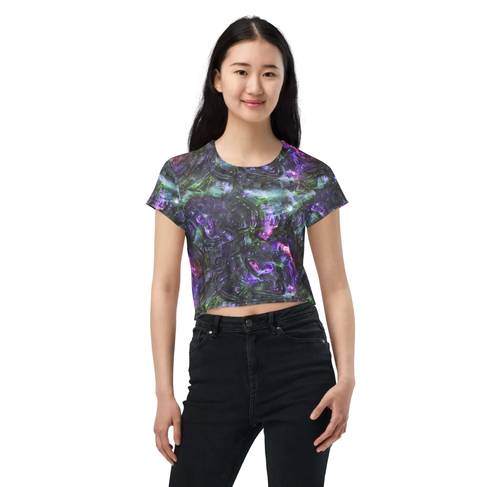 Nocturne Vortex on Crop Tee — Front