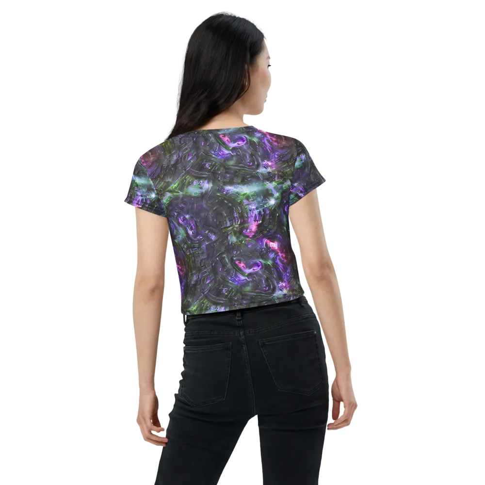 Nocturne Vortex on Crop Tee — Back