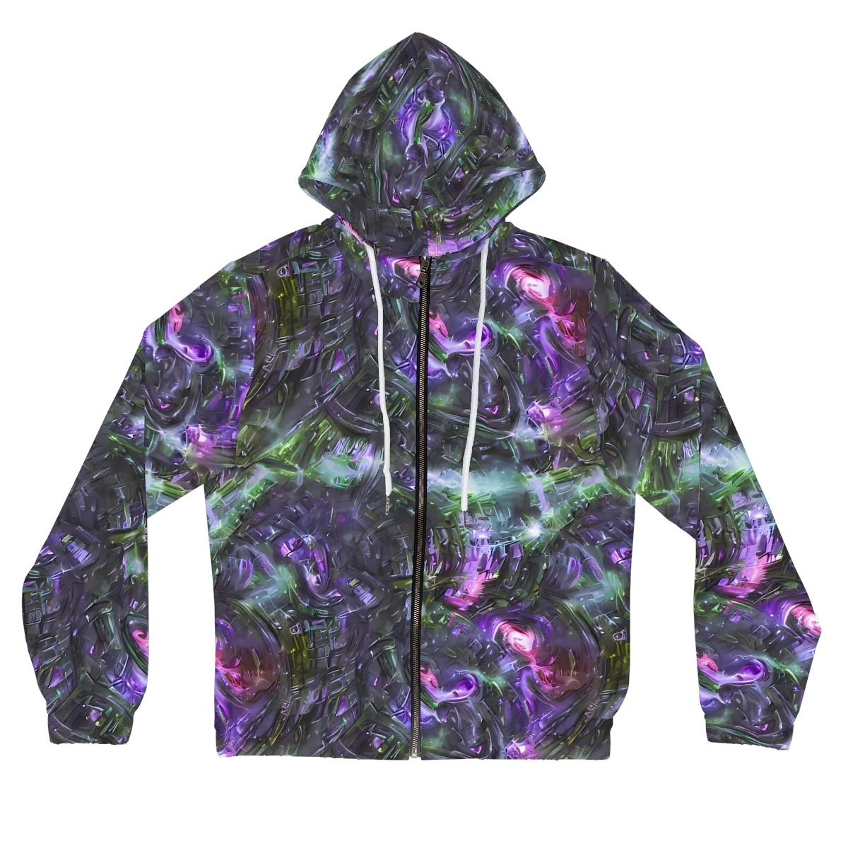 Nocturne Vortex on Women's Full-Zip Hoodie — Front