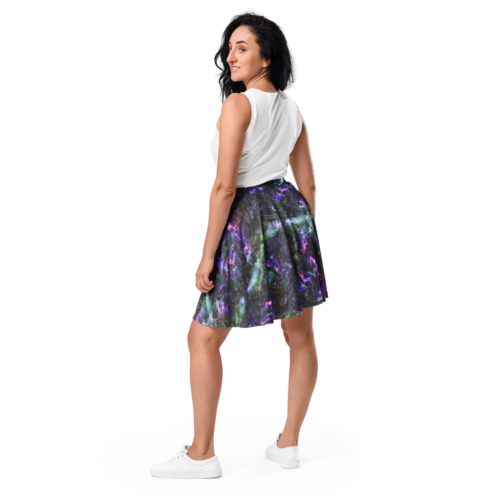 Nocturne Vortex on Skater Skirt — Back