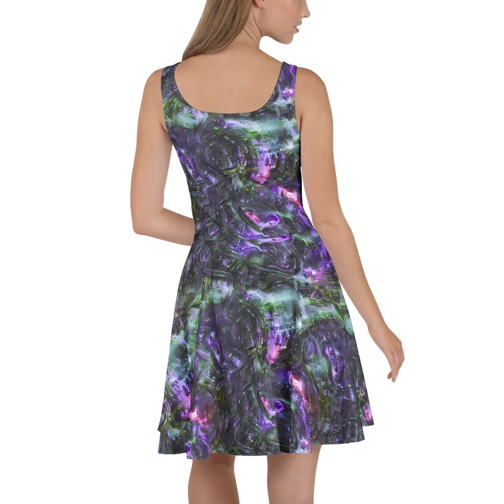 Nocturne Vortex on Skater Dress — Back