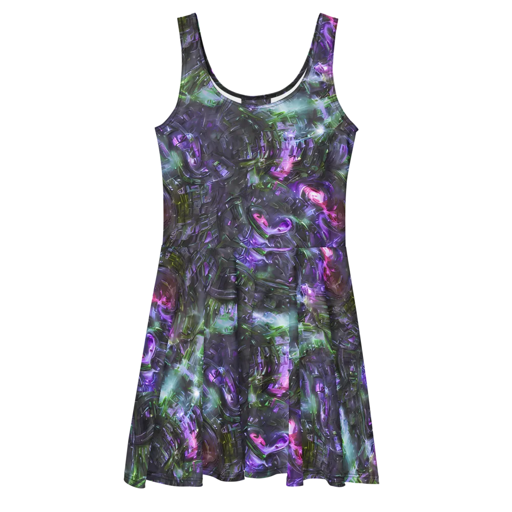 Nocturne Vortex on Skater Dress — Front