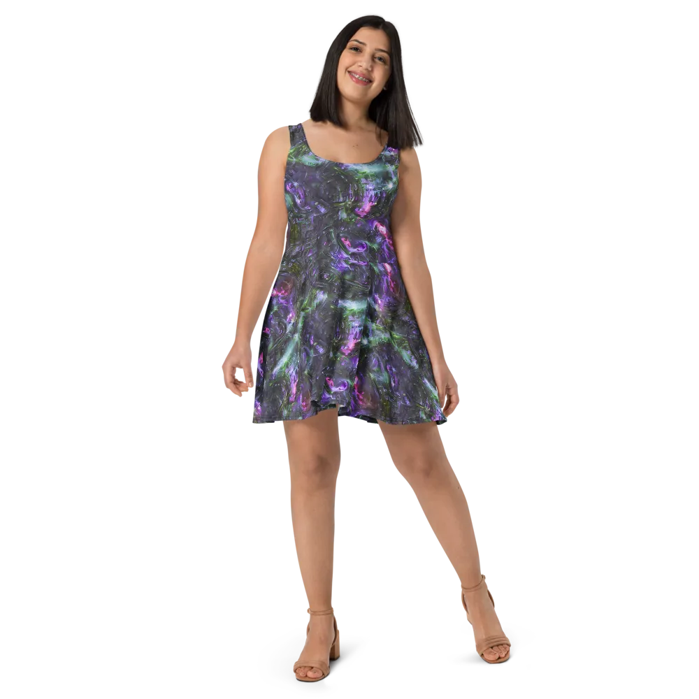 Nocturne Vortex on Skater Dress — Front