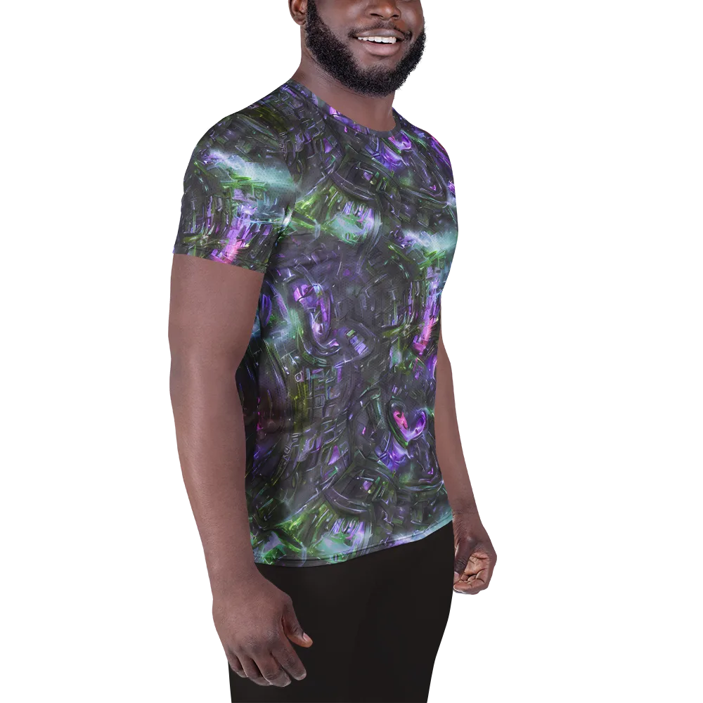 Nocturne Vortex on Men's Athletic T-Shirt — Right