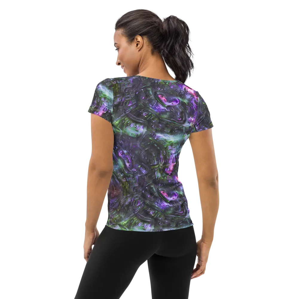 Nocturne Vortex on Women's Athletic T-Shirt — Back