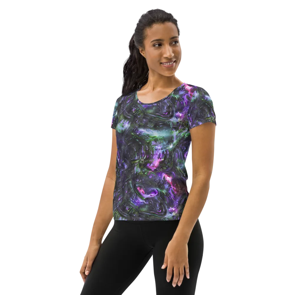 Nocturne Vortex on Women's Athletic T-Shirt — Left