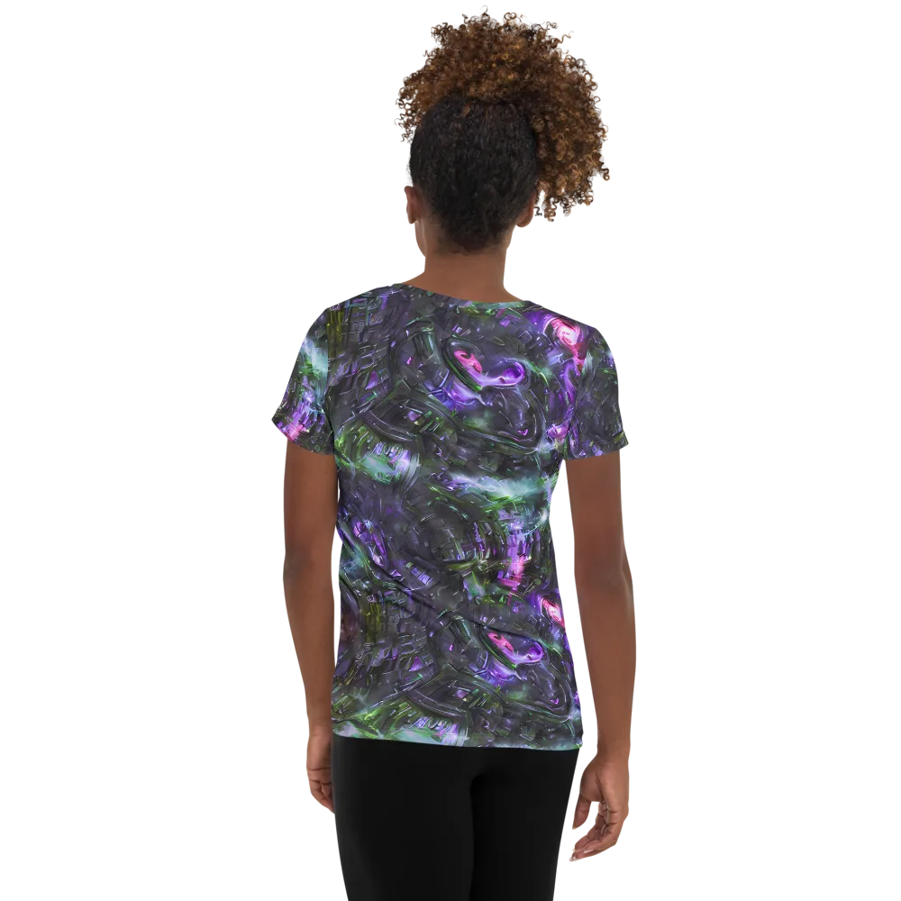 Nocturne Vortex on Women's Athletic T-Shirt — Back