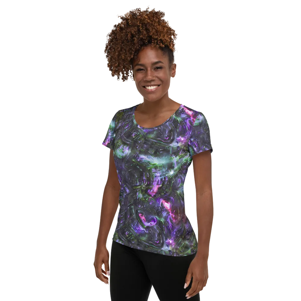 Nocturne Vortex on Women's Athletic T-Shirt — Left