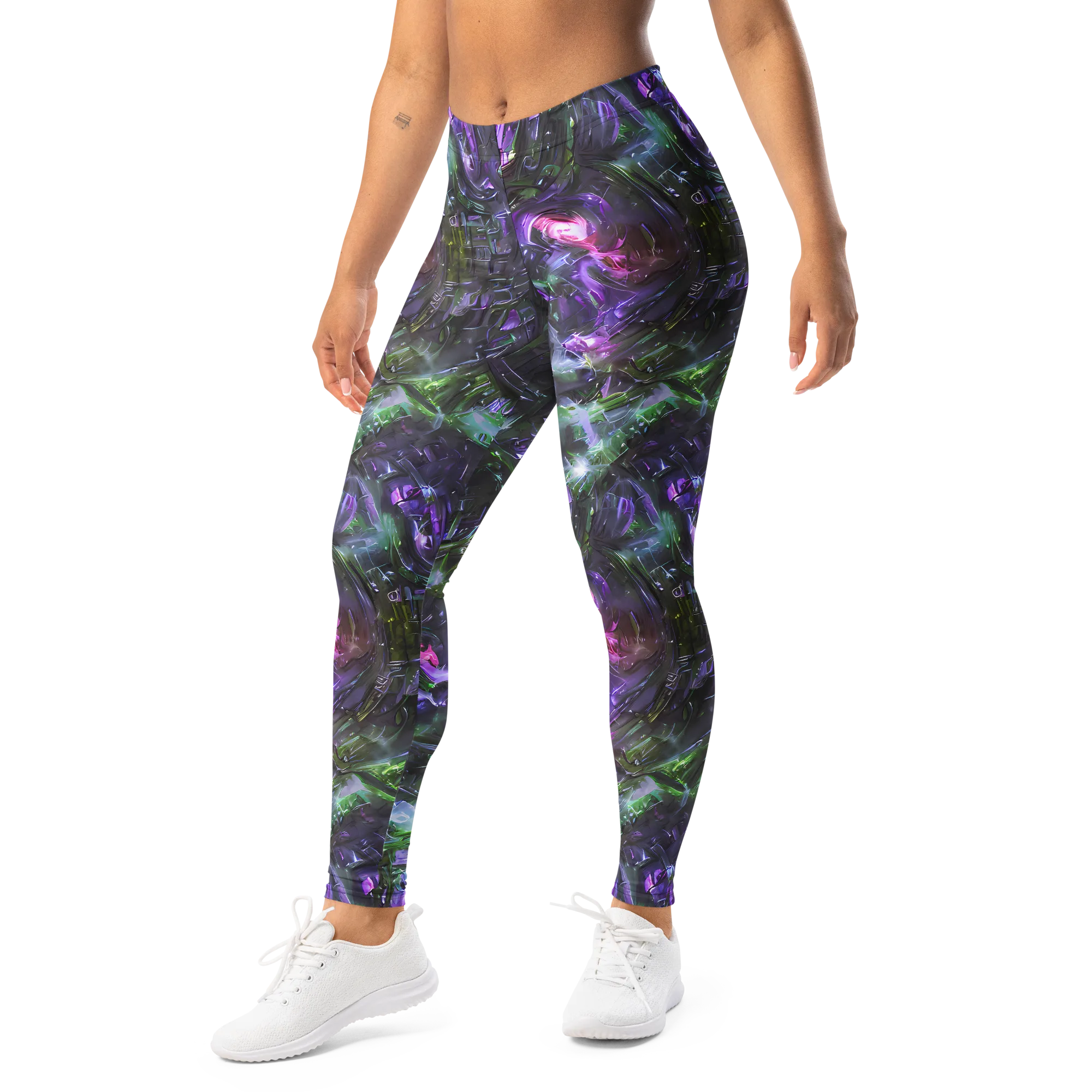 Nocturne Vortex on Leggings — Left Front