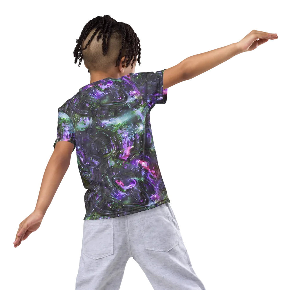 Nocturne Vortex on Kids Crew Neck T-Shirt — Back