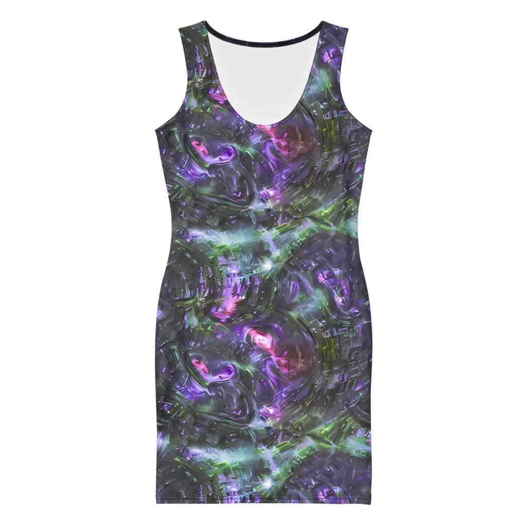 Nocturne Vortex on Bodycon Dress — Front