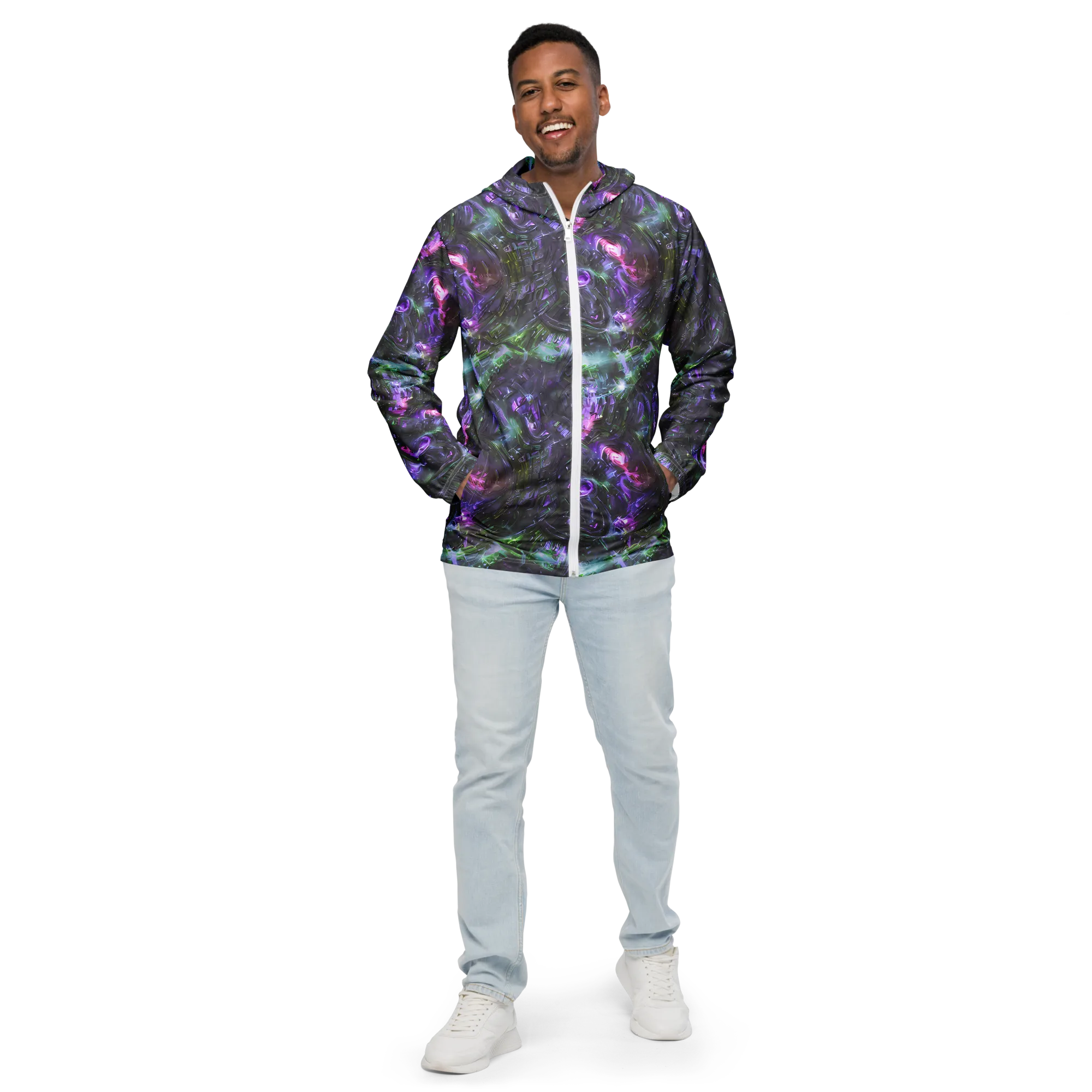 Nocturne Vortex on Men's Windbreaker — Front