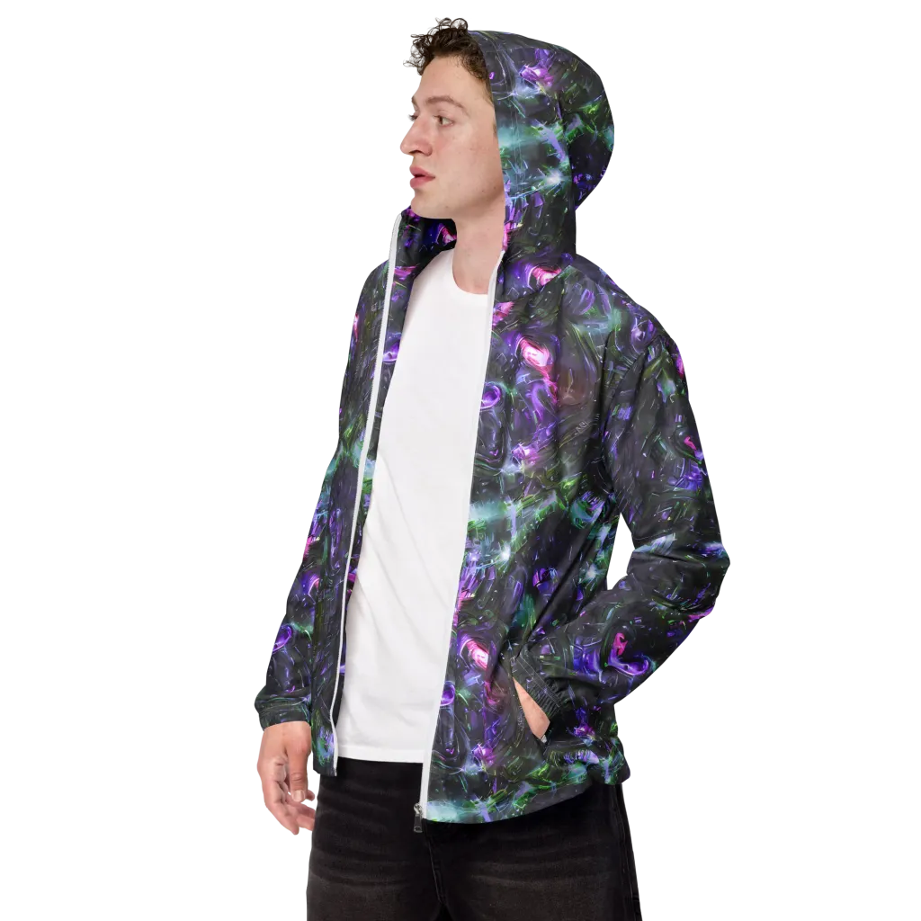 Nocturne Vortex on Men's Windbreaker — Left Front