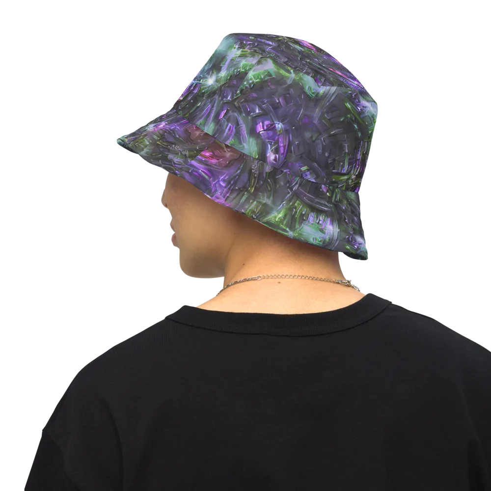 Nocturne Vortex on Reversible Bucket Hat — Back Inside