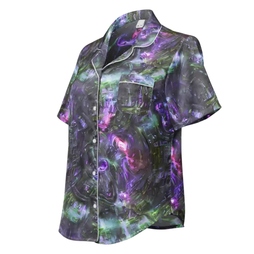 Nocturne Vortex on a Women's Short Sleeve Pajama Top