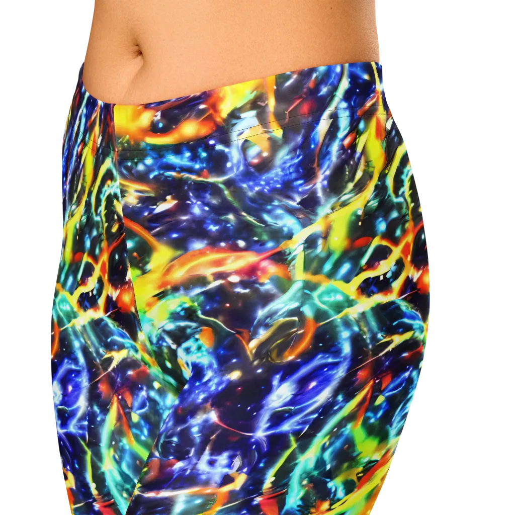 Atomic Lagoon on Capri Leggings — Zoomed-in