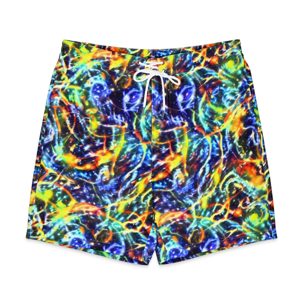Atomic Lagoon on Men's Board Shorts — Front