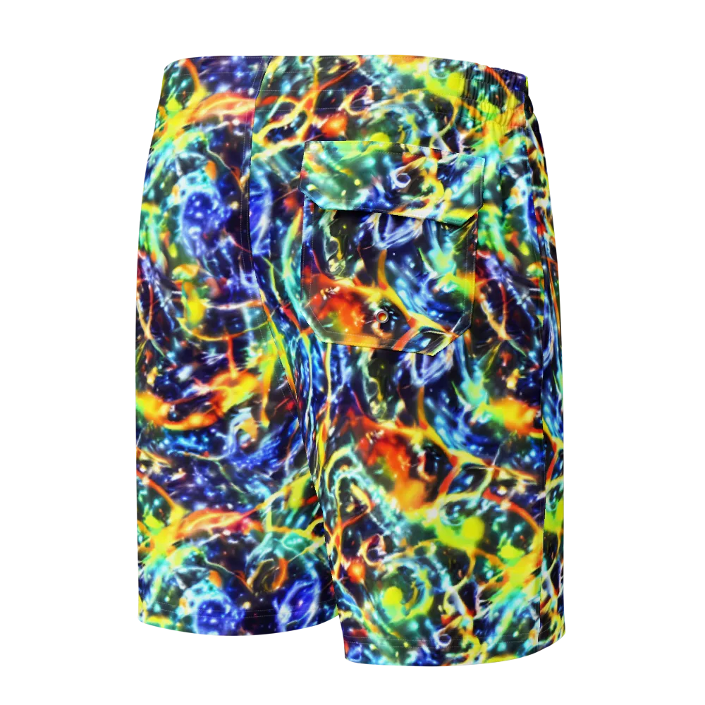 Atomic Lagoon on Men's Board Shorts — Back