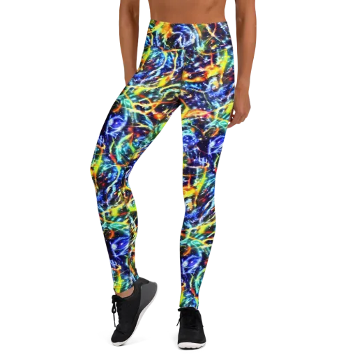 Atomic Lagoon on a Yoga Leggings