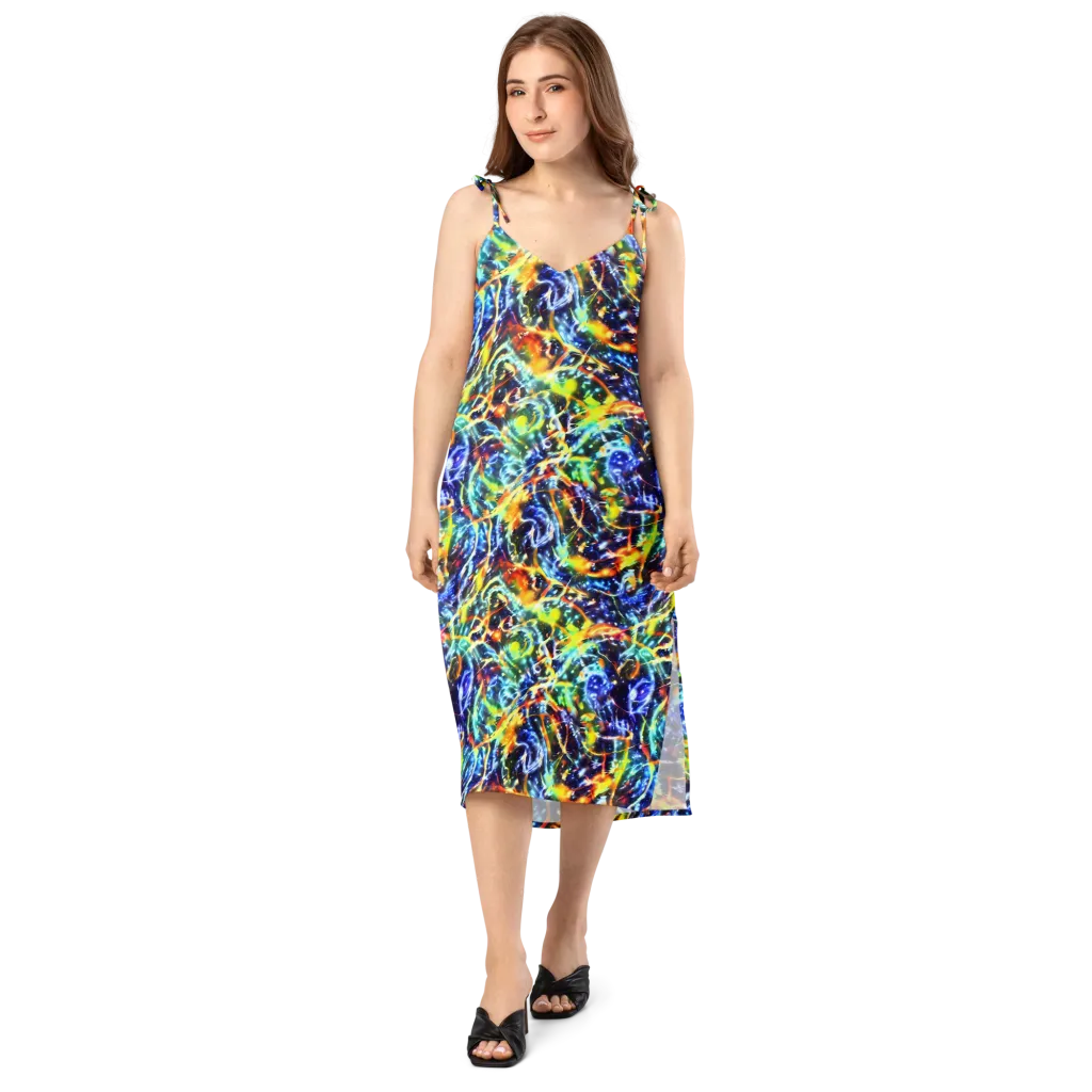 Atomic Lagoon on Slip Dress — Front