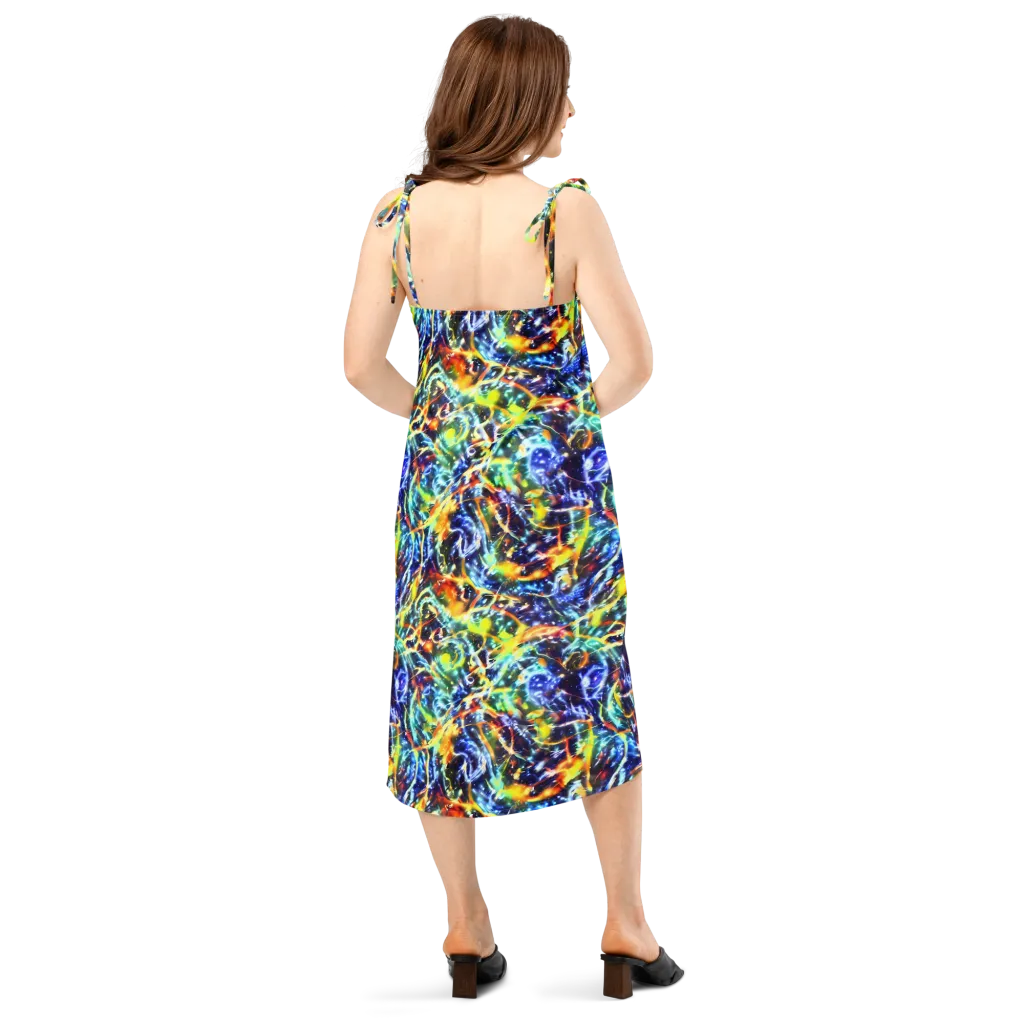 Atomic Lagoon on Slip Dress — Back