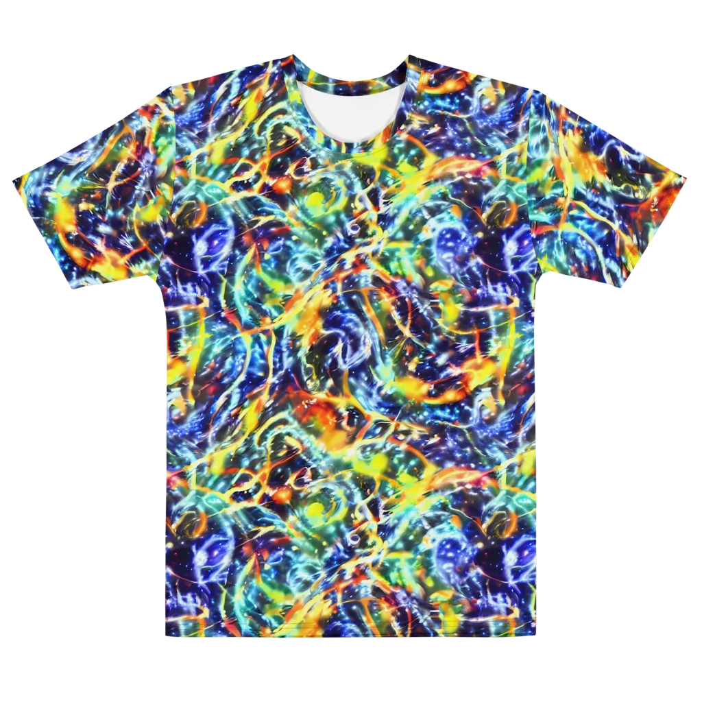 Atomic Lagoon on Men's Cotton Crew Neck T-Shirt — Front