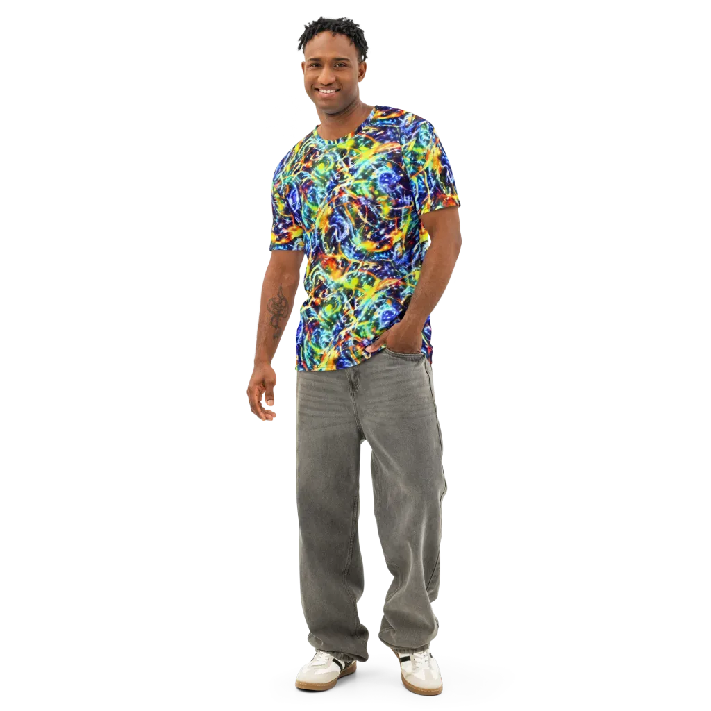Atomic Lagoon on Men's Cotton Crew Neck T-Shirt — Front
