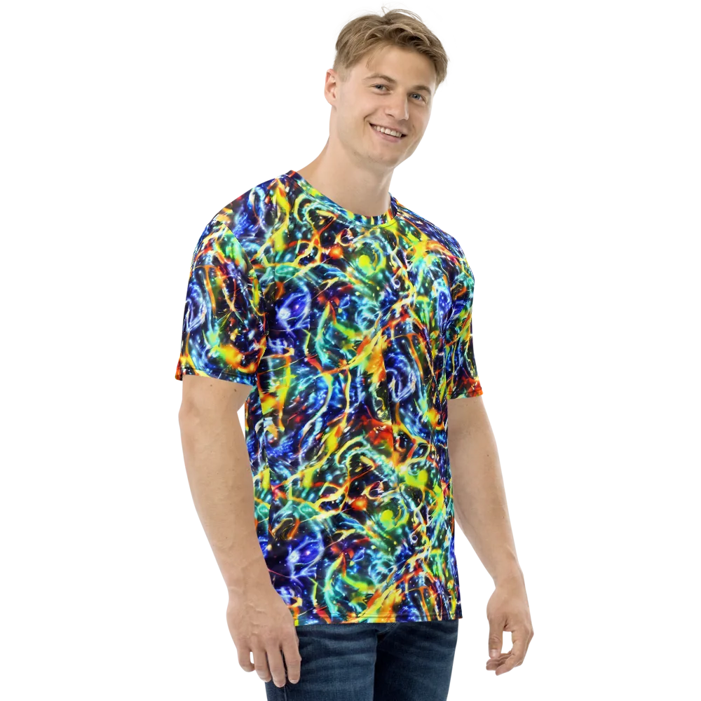 Atomic Lagoon on Men's Crew Neck T-Shirt — Right