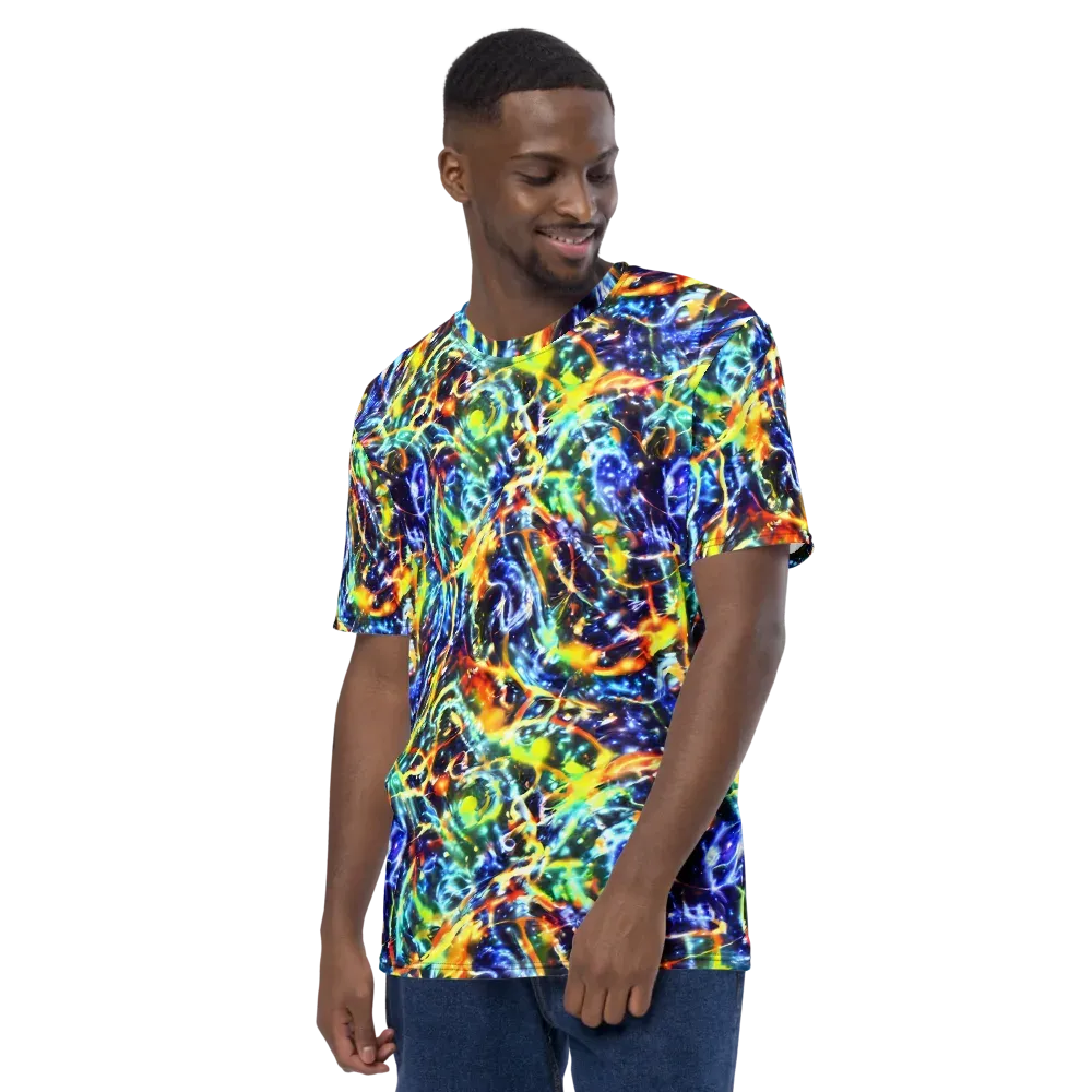 Atomic Lagoon on Men's Crew Neck T-Shirt — Left