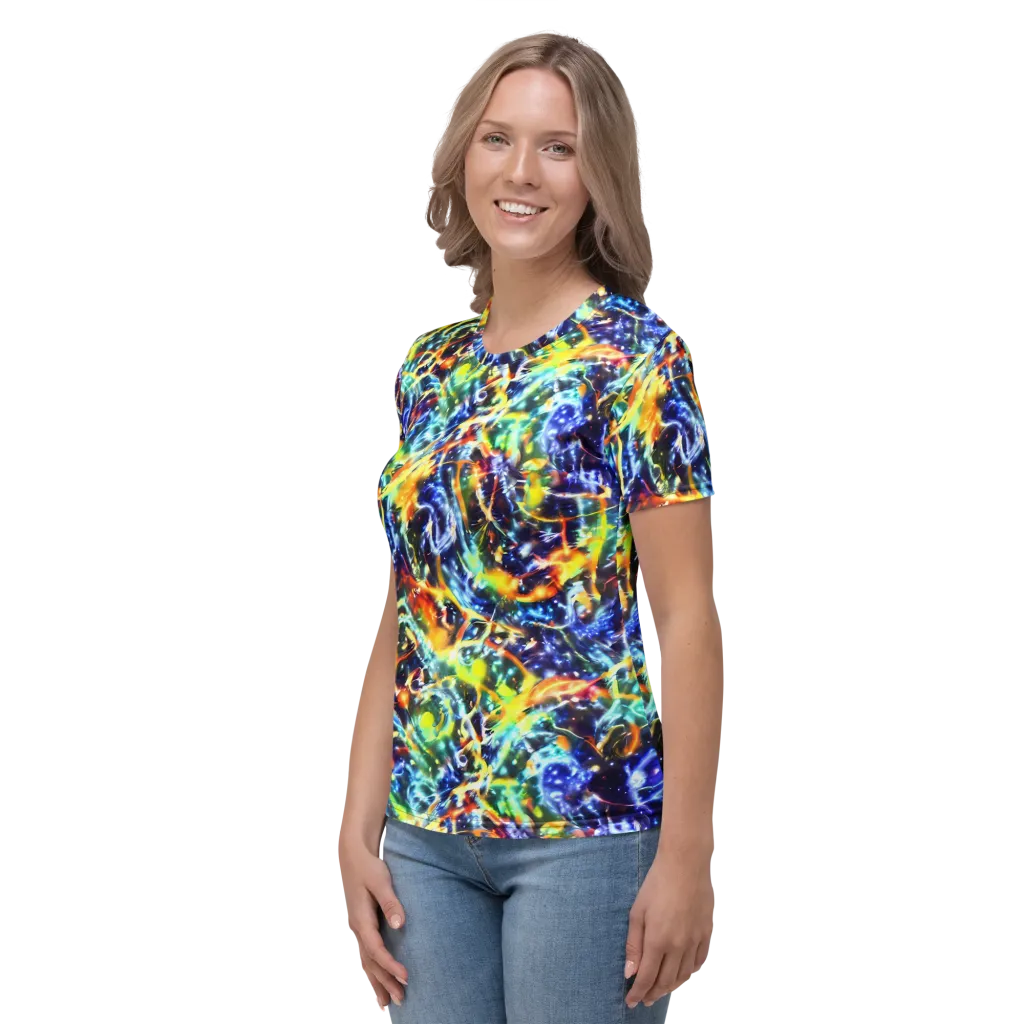 Atomic Lagoon on Women's Crew Neck T-Shirt — Left
