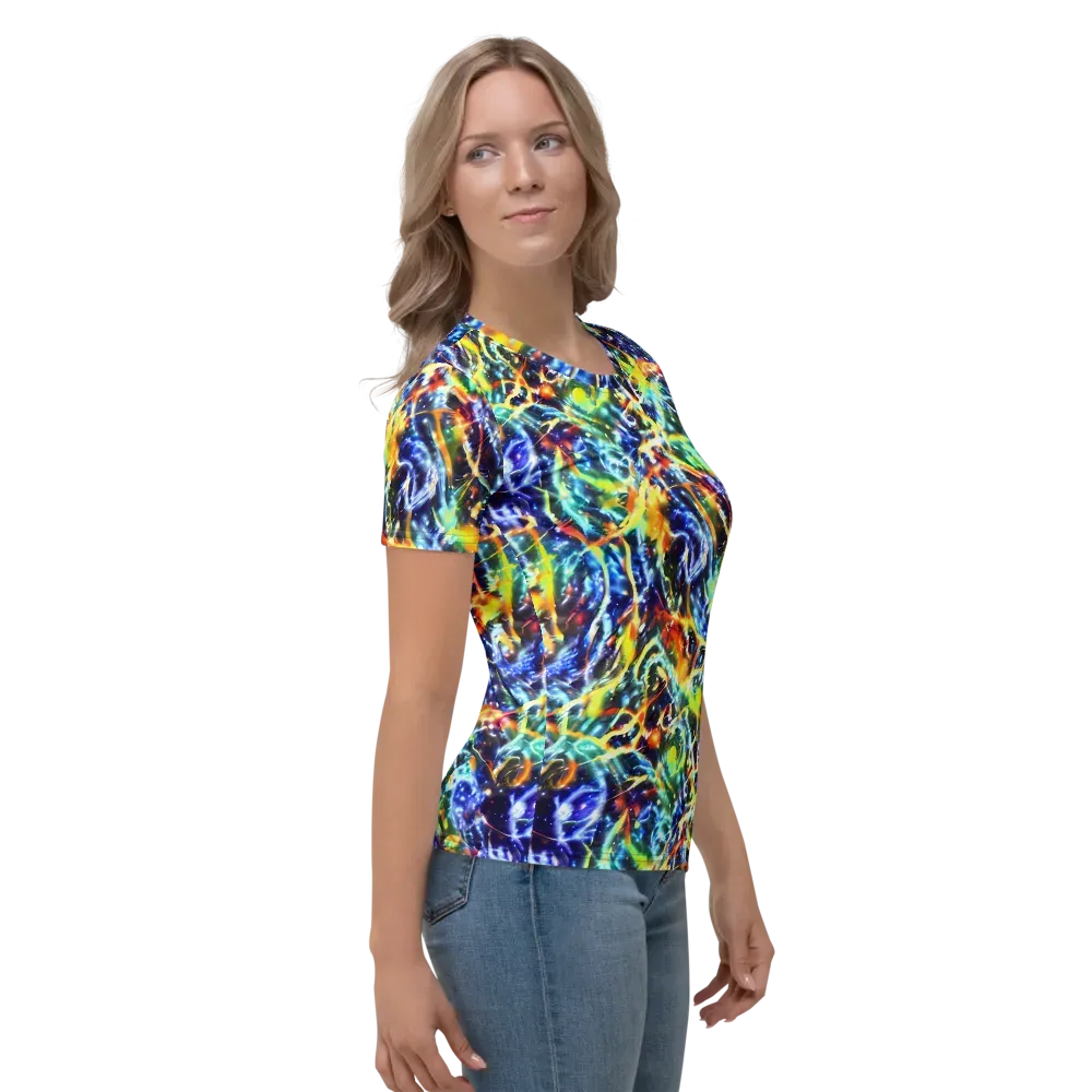 Atomic Lagoon on Women's Crew Neck T-Shirt — Right