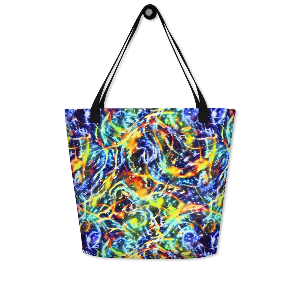 Atomic Lagoon on Large Tote Bag W/ Pocket — Front