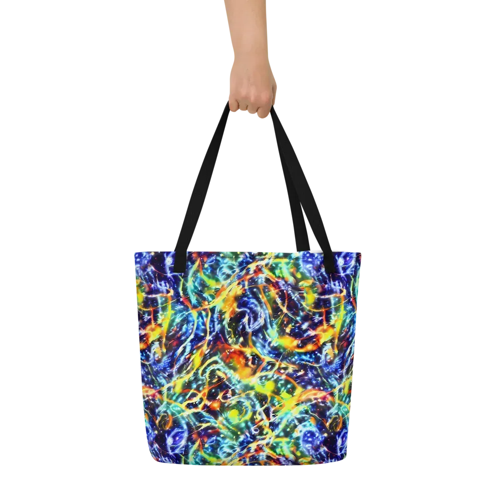 Atomic Lagoon on Large Tote Bag W/ Pocket — Front