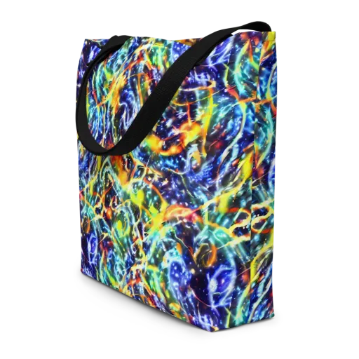Atomic Lagoon on a Large Tote Bag W/ Pocket