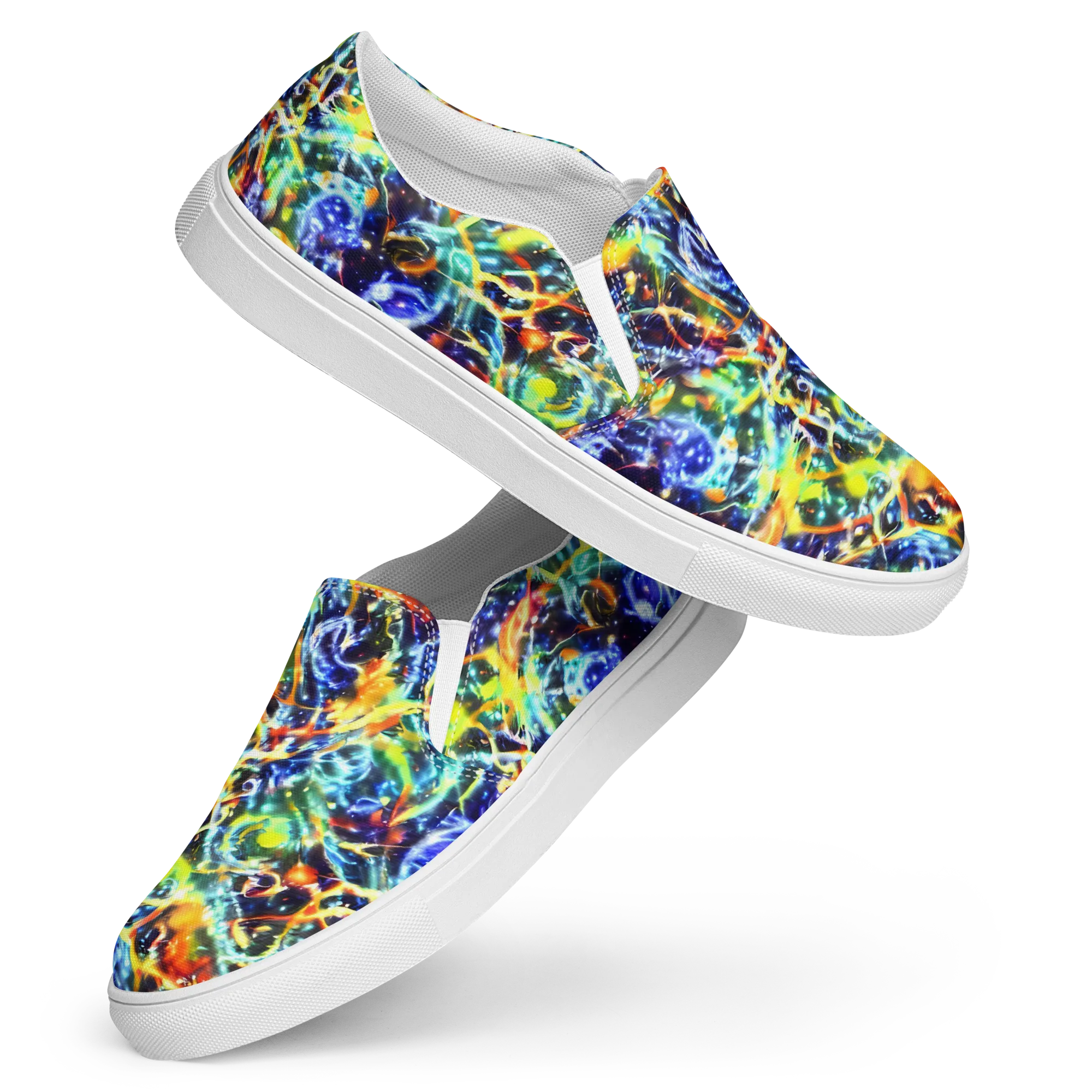 Atomic Lagoon on Women's Slip-On Canvas Shoes — Front