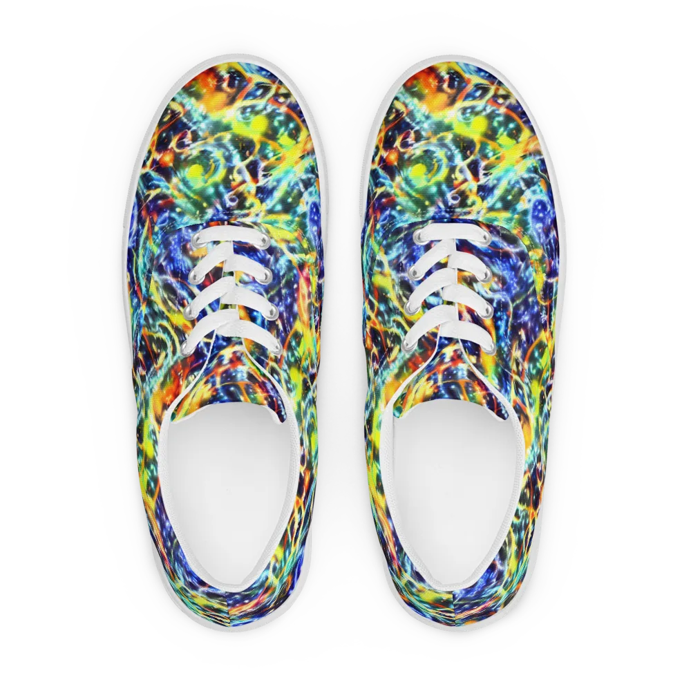 Atomic Lagoon on Men's Lace-Up Canvas Shoes — Front