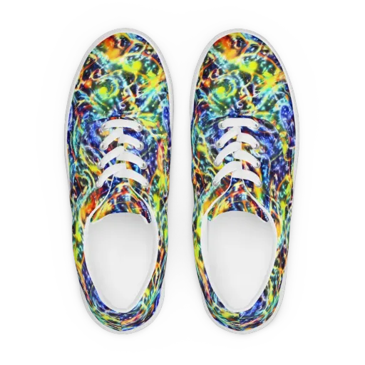 Atomic Lagoon on a Men's Lace-Up Canvas Shoes