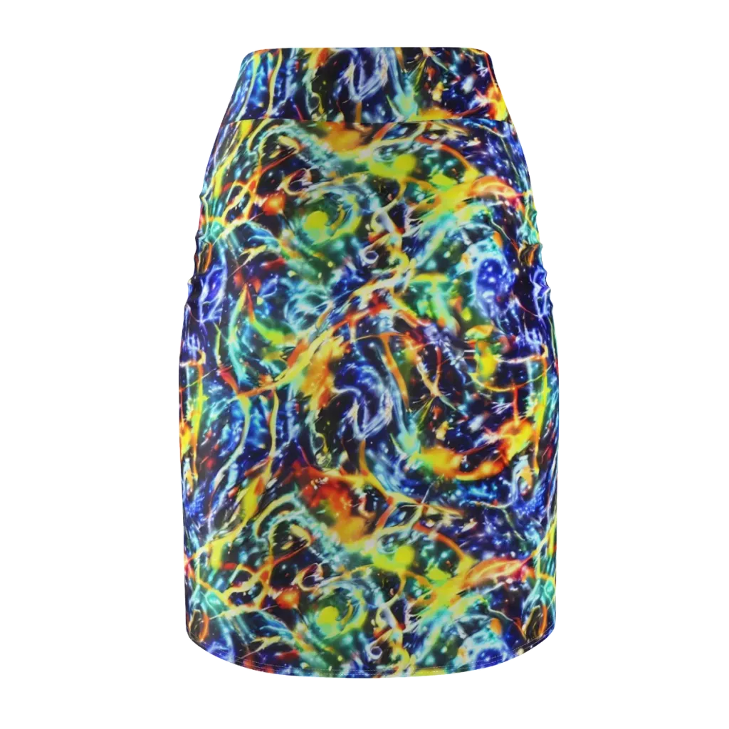 Atomic Lagoon on Pencil Skirt — Back